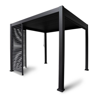 Preview: MIRADOR Lamellenwand Anthrazit für Pergola 300cm